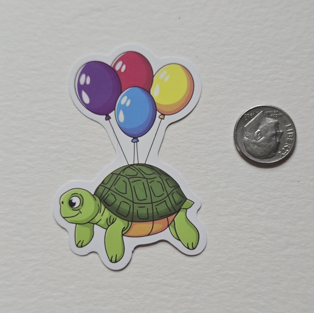 10/$10 Colorful Turtle Balloon Sticker - Picture 2 of 2